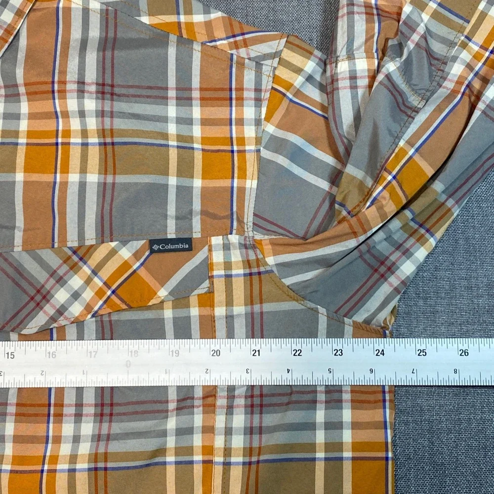 Columbia (Lot of 2) Omni-Shade Plaid Hiking Shirt Mens XL Long Sleeve Button Up